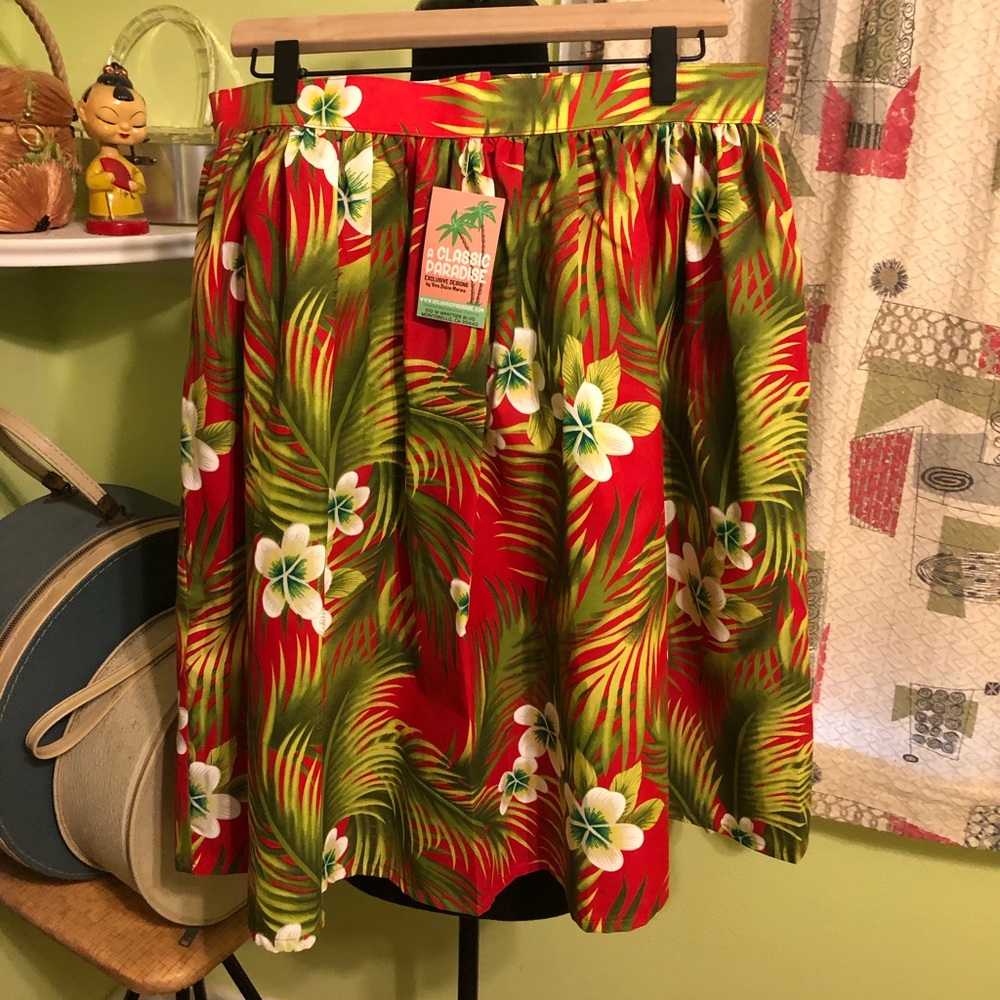 NWT A Classic Paradise tropical pinup skirt